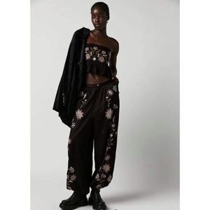 Free People Harmony Embroidered Pant set
